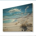 thumbnail image 2 of Designart "Grass on the Beach Dunes I" Landscapes Print on Natural Pine Wood, 2 of 5