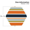 thumbnail image 2 of Pofeuu Colorful Pastel Stripes Print Coasters for Drinks, 4Pack PU Leather Coasters, Bar Drink Coasters for Tabletop Protection, Furniture from Damage-Hexagon, 2 of 6