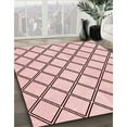 thumbnail image 3 of Ahgly Company Machine Washable Indoor Square Transitional Pink Bubble Gum Pink Area Rugs, 4' Square, 3 of 7