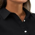 thumbnail image 3 of CHOK Women‘s Long Sleeve Cotton Linen Shirts Collared Blouses Tops with Pockket, 3 of 6
