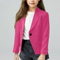 thumbnail image 5 of ZACPNCV Teen Girls Blazer Jacket Long Sleeve Solid Lapel Formal Suit Coat Casual Open Front Dress Tops with Inner Pocket Hot Pink 13-14 Years, 5 of 6