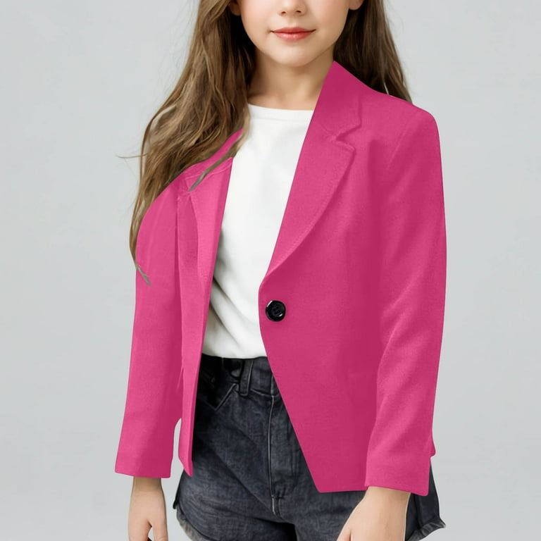 2025 Blazer Jacket For Girls, Long Sleeves, Lapel Collar With Inner