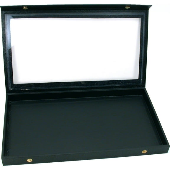 Black Display Case Box Necklace Bracelet Showcase Tray