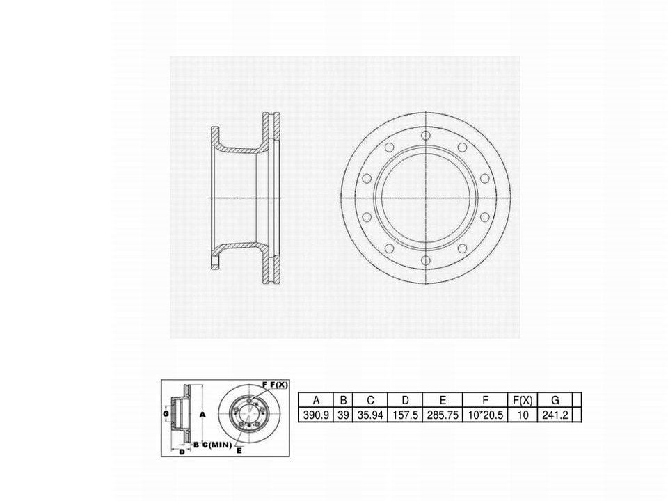 Winstop Brake Rotor, Rear WS243601, Chevrolet B60 1991-1980