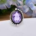 thumbnail image 2 of Colour Changing Alexandrite 925 Sterling Silver Ring V4984, Statement Ring, Purple Ring, Oval Ring, Gift For Her, Alexandrite Ring, 2 of 4