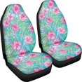 thumbnail image 3 of XYZCANDO Car Seat Covers Tropical Hibiscus Print 2 Pack Car Front Seat Covers All Seasons Sedan Auto Truck Breathable Interior Decor Car Seats Protector, 3 of 9