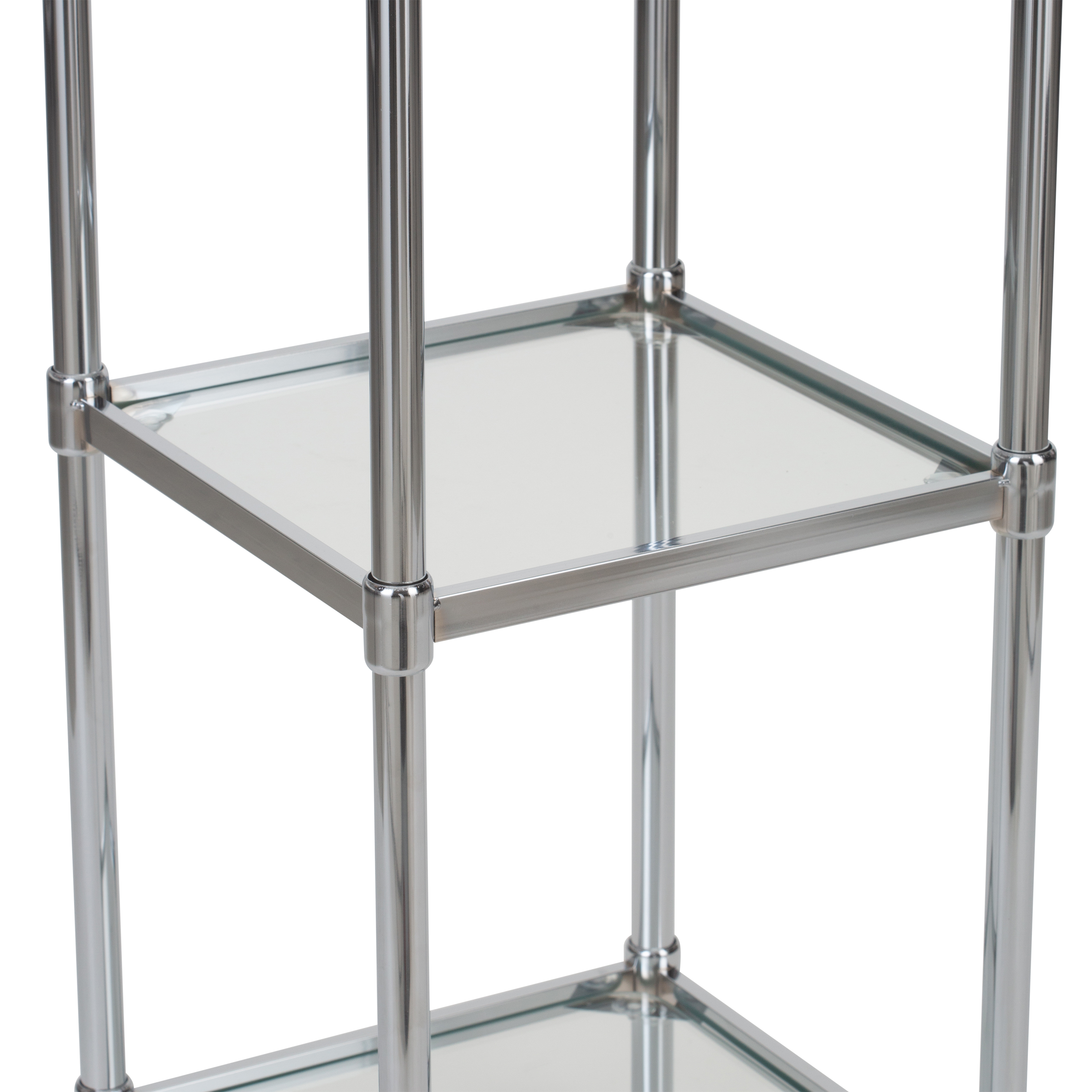 Organize It All 3 Tier Freestanding Steel Tempered Glass Shelving Tower - image 5 of 7