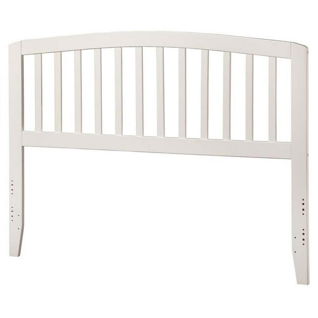 Leo & Lacey Hardwood White Headboard Rectangular Mission-Inspired 62.63" Unassembled