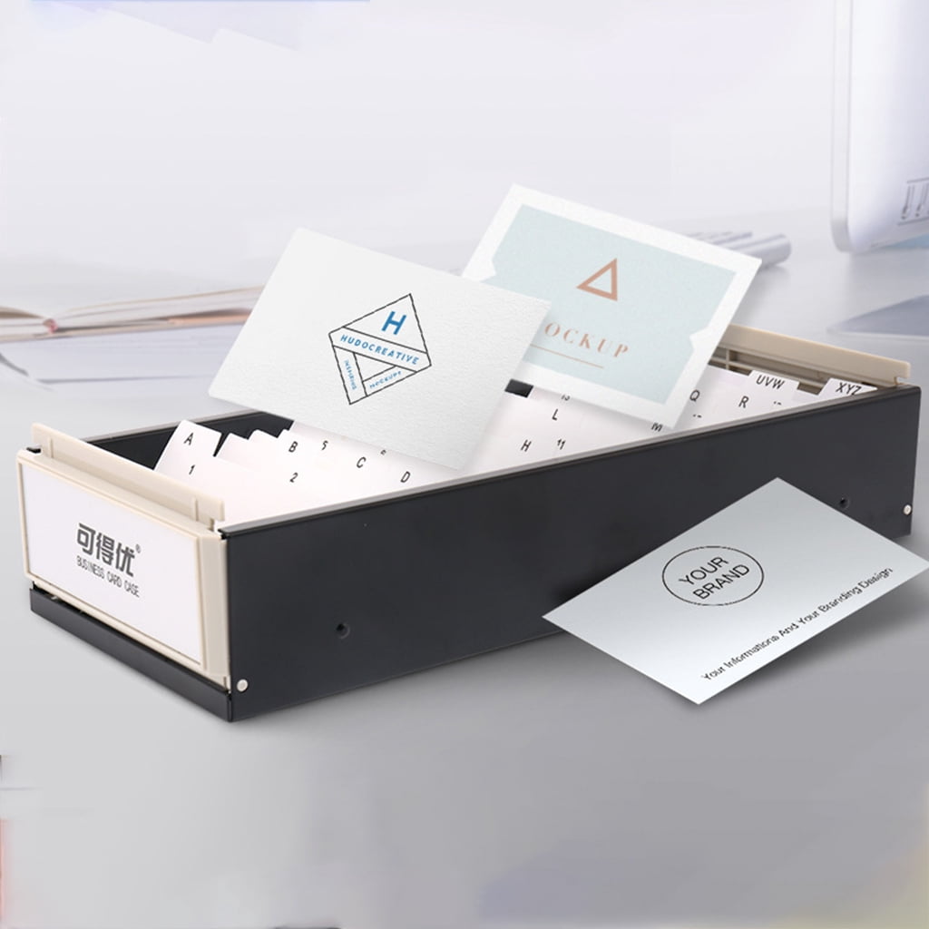 600/800 Sheets Business Card Storage for Case with Tabs Business Index Card for