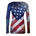 thumbnail image 6 of Sewkxo Tee Shirt Women Trendy 250th Anniversary American Independence Day Printed Crewneck Pullover Top Spring Summer Plus Size Casual Long Sleeve Tops,Royal Blue L, 6 of 6