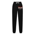 thumbnail image 4 of WXLWZYWL Women Merry Christmas Sweatpants Drawstring Jogger Snowflake Fun Print Elastic Waist Casual Trousers Warm Comfy Pants with Pockets, 4 of 4