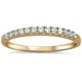 thumbnail image 2 of Half Eternity Band Round Ring Yellow Tone CZ 925 Sterling Silver Size 10, 2 of 2