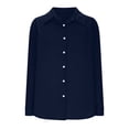 thumbnail image 4 of Pimfylm Womens Button Down Shirts Cotton Dress Shirts Oxford Shirts Long Sleeve Work Blouses Collared Tops Tunics with Pocket Blue, XXXXL, 4 of 6