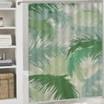 thumbnail image 6 of Awypu Durable and Washable Palm Tree Body Leafy Branches in Shades of Green Tropical Summer Nature Rainforest Island Jungle Shower Curtain White, 6 of 7