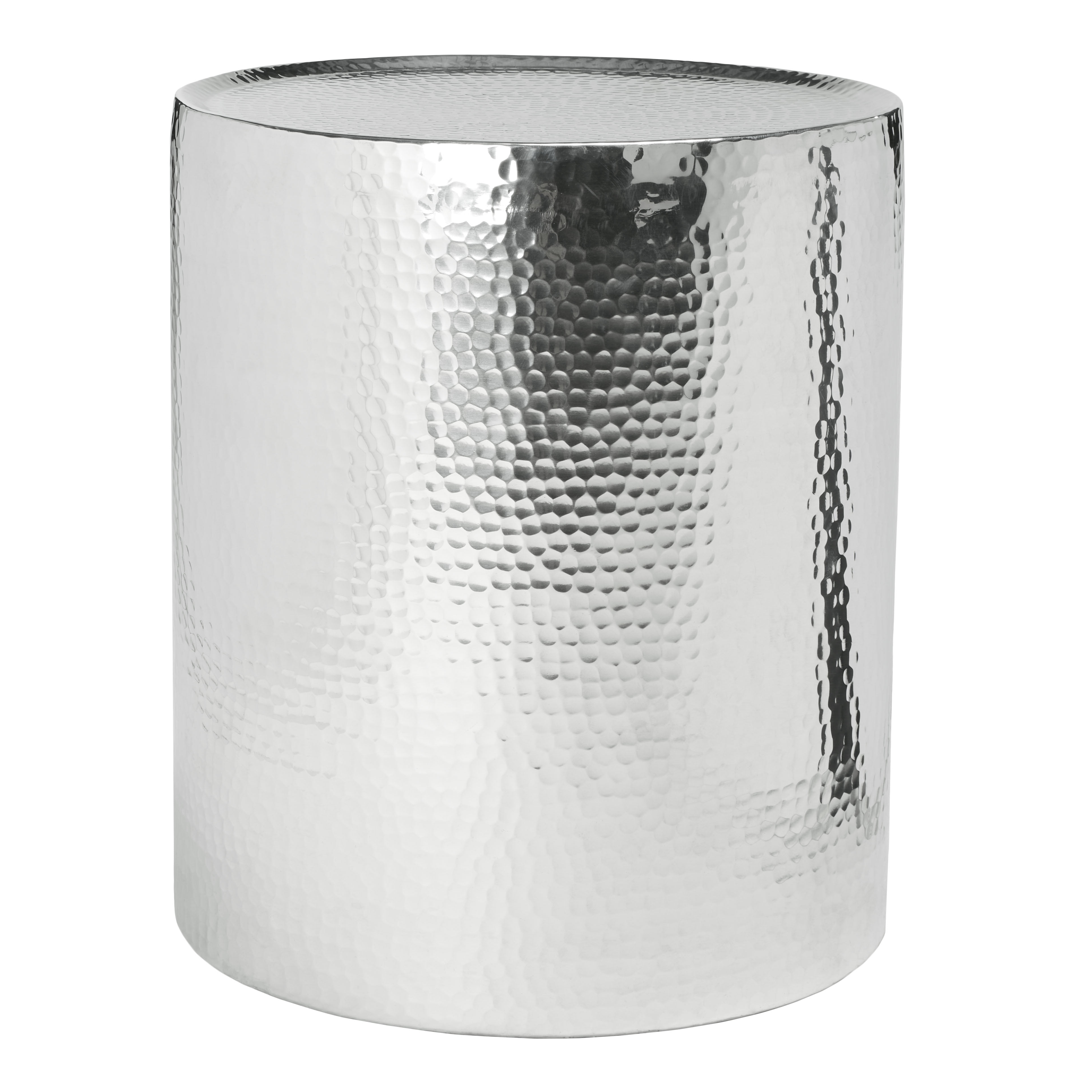 SAFAVIEH Polonium Occasional Hammered Table, Silver