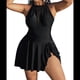 thumbnail image 3 of Traje de Baño de Talla Grande con Control de Abdomen, Estilo Vintage, Clásico, Transpirable, para Mujer. Negro L, 3 of 9