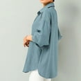 thumbnail image 6 of My Delivery Order for Today Linen Blouses for Women Long Sleeve V Neck Tops Button Down Dressy Casual Summer Shirts Tunic Loose Fit T Shirt Blusas Elegantes Para Mujer, 6 of 7