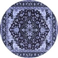 thumbnail image 1 of Ahgly Company Machine Washable Indoor Round Oriental Blue Industrial Area Rugs, 8' Round, 1 of 4