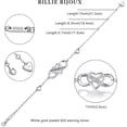 thumbnail image 3 of Women Bracelets 925 Sterling Silver Infinity Heart White Gold Plated Diamond Adjustable Bracelet Best Mother's Day Gifts for Women Girls - -, 3 of 4