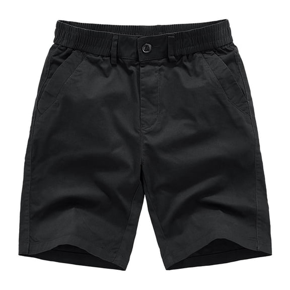 successthop Baggy Cargo Shorts for Men Shorts Elastic Waist Zip Up Button Bottoms Big and Tall Clothes with Pockets 4XL