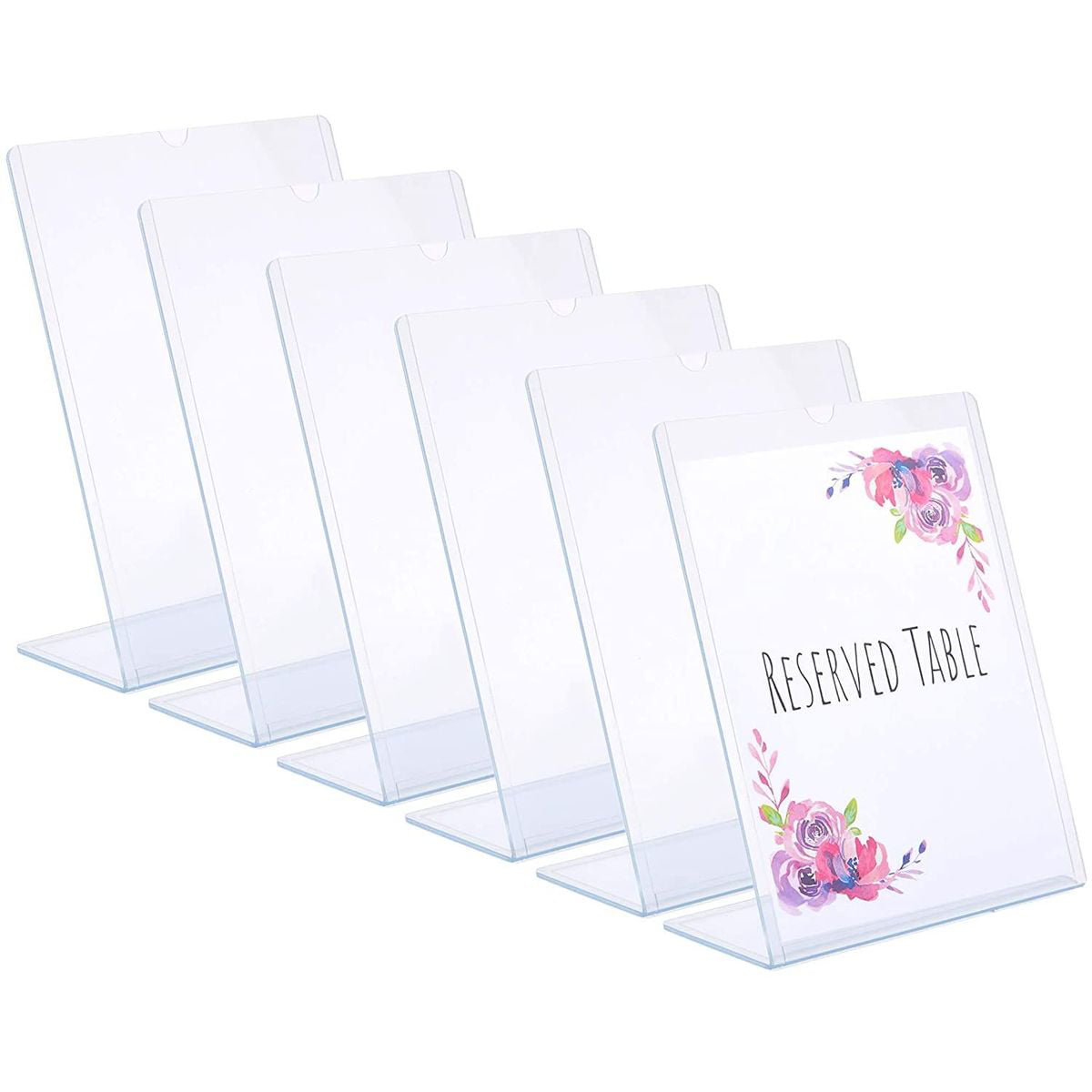 12PACK 8.5X11 Display4top 12 Pack Wall Mount Portrait Clear Acrylic Sign Holders Adhesive 