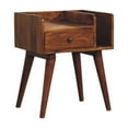 thumbnail image 3 of Lesuto Chestnut Collective Nightstand - Nordic Style, brass, 3 of 11