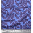 thumbnail image 1 of Soimoi Blue Cotton Duck Fabric Artistic Banana Leaves Decor Fabric Printed Yard 42 Inch Wide, 1 of 3