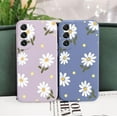 thumbnail image 5 of Cute Daisy Galaxy S22+ Plus Case with Full Camera Lens Protection, Slim Shockproof TPU Bumper, Liquid Silicone Cover - Purple, 5 of 9