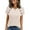 Beige #1, variant on Short Sleeve Sweater for Women Short Sleeve Crewneck Ribbed Sweaters Business Casual Trendy Shirt Soild Spring Lightweight Womens Clothes, Beige L