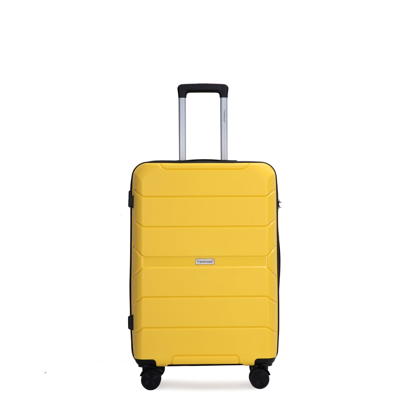 Aukfa Hardshell Suitcase Spinner Wheels PP Luggage Sets with TSA Lock - 3-Piece Set (20/24/28) - Yellow