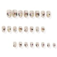 thumbnail image 6 of Halloween Press On Nails 24 Pcs, Cute Spooky False Nails with Pumpkin Ghost Bat Web Designs, Medium Almond and Coffin Shapes Reusable Fake Nail Tips for Halloween Party, Women's Artificial Nails Set, 6 of 7