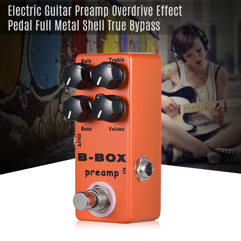 MOSKYAudio B-Box Electric Guitar Preamp Overdrive Effect Pedal Full Metal Shell True Bypass