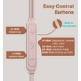 thumbnail image 4 of Hmusic Casual Listening Noise Canceling in-Ear Earbuds, USB Type C Wired Earphones with Mic for iPhone 16(Pink), Gummy Snail Flexible Silicone Earplug, 4 of 9