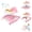 Pink, variant on 5 in 1 Baby Walker with Music and Lights for Boys Girls 6-18 Months,Wheels,Bouncer,Combo Portable & Adjustable Height for Toddler Infant,Flower