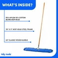 thumbnail image 5 of Tidy Tools Industrial Dust Mop for Floor Cleaning, Floor Mop Wood Handle, 30 Inch Cotton/Nylon Head, Blue, 5 of 8