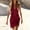 Red, variant on Asgosdo Women Dresses Summer V Neck Sleeveless Botton Slim Fit Trendy Vacation Midi Dress with Pockets