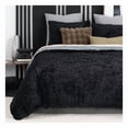 thumbnail image 1 of Funda Duvet Invernal Afelpada Doble Vista con Fundas de Almohada Esquimal (Negro-Gris, Queen Size), 1 of 5