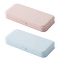 thumbnail image 1 of Paquete de 2 cajas de lápices de plástico con tapa, elegante caja organizadora de almacenamiento de suministros de oficina, 20,5*9,3*3 cm, 1 of 7
