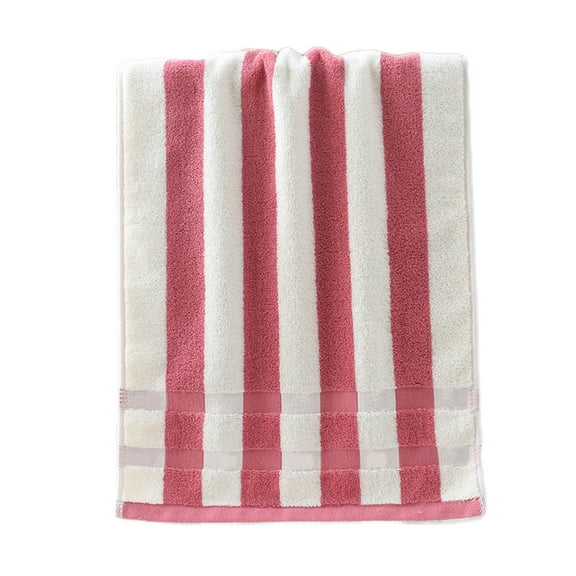Striped Cotton Bath Towel Absorbent Thick and Soft for Home, Gym, Spa, Beach, Travel, Multi-Purpose