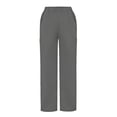 thumbnail image 3 of Garbnen Women's Scrub Pants Quick Drying Wide Leg Cargo Pants Woman Elastic Waist Work Nursing Uniform Pants for Women with Multi Pocket Gray M, 3 of 3