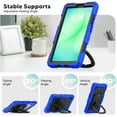 thumbnail image 3 of ELEHOLD Rugged Case for Samsung Galaxy Tab A11 2025,8.7-inch, Three-Layer Protection with Screen Protector Portable Folding Handle Grip 360° Rotating Kickstand Bracket Shockproof Cover,Blue, 3 of 8