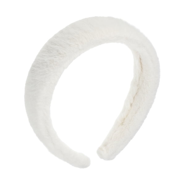 Unique Bargains Women's Fluffy Fuzzy Fashion Headband White
