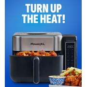 PowerXL 6.3 Quart AirMax Air Fryer Oven with Four Presets and Compact Two-Tier Design, 450F Maximum Temperature, No Preheat Needed