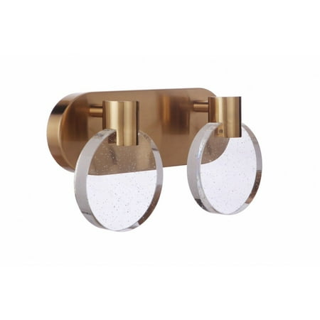 

Craftmade 15114-Led Glisten 2 Light 13 Wide Vanity Light - Brass