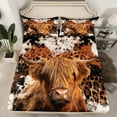 thumbnail image 2 of Homewish 4-Piece Queen Sheet Set, Highland Cow Print, Farmhouse Kids Bedding, 2 of 7