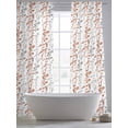 thumbnail image 5 of Orange Grey Botanical Sheer Curtains 84 Inch Length 2 Panels Set, Spring Floral Summer Farmhouse Voile Window Treatment Rod Pocket Curtains Sheers Drapes for Bedroom/Living Room/Kitchen 52"x84"x2, 5 of 7