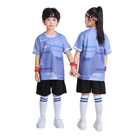 FhsagQ Garçons Filles Enfants Football Sports pour Enfants Survêtement de Basketball Shorts et T-Shirt Combinaison de Sport (Violet Taille 9-10 Ans)