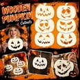 thumbnail image 3 of HaiSphere Halloween Decorations Wooden Pumpkin Crafts-DIY Fall Decorations for Home, Halloween Party Decorations, Halloween Hanging Decor, Pumpkin Hanging Decor, 3 of 7