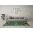 thumbnail image 3 of Ahgly Company Machine Washable Indoor Rectangle Medallion Turquoise Blue Traditional Area Rugs, 2' x 3', 3 of 4