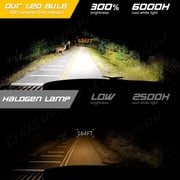 H13 9008 LED Headlight Bulbs Kit Super Bright High&Low Beam 6000K Plug&Play Pack of 2